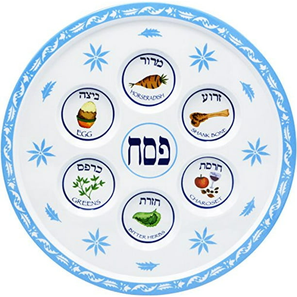 Seder Plate Passover Plate Melamine Floral Design Passover Seder Plates 12-Pack The Dreidel Company Seder Plate Passover Plate Melamine Floral Design Passover Seder Plates 12-Pack The Dreidel Company